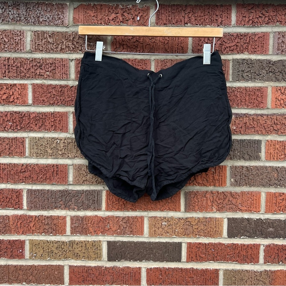 Mossimo Black Drawstring Dolphin Hem Shorts